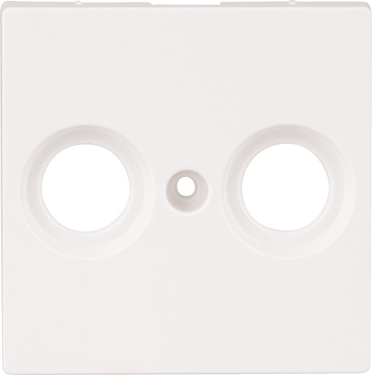 System M, Abdeckung für SAT-Antennendose 2-fach Merten, polarweiss glänzend