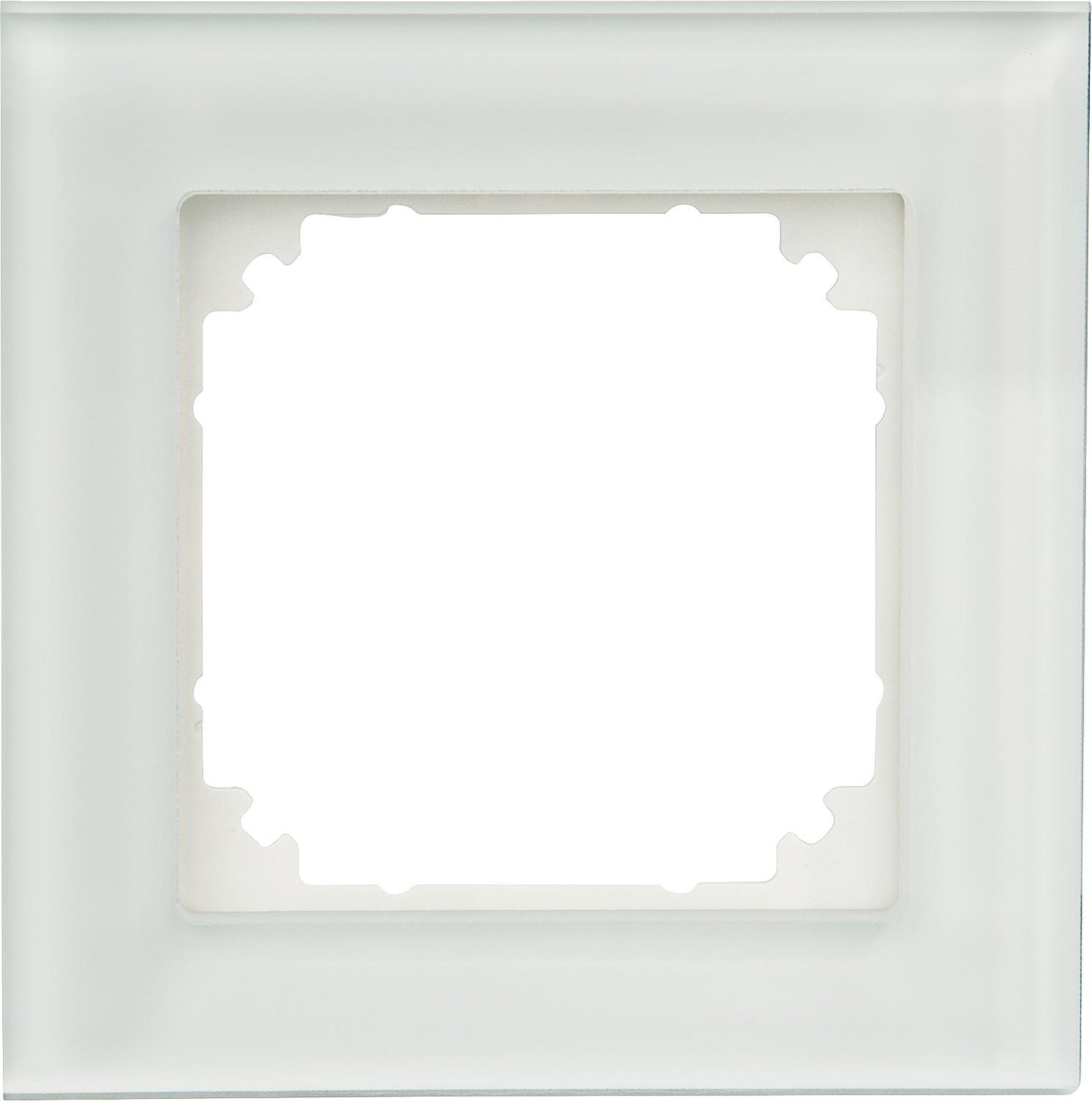 M-Plan, real glass frame brilliant white Merten, single