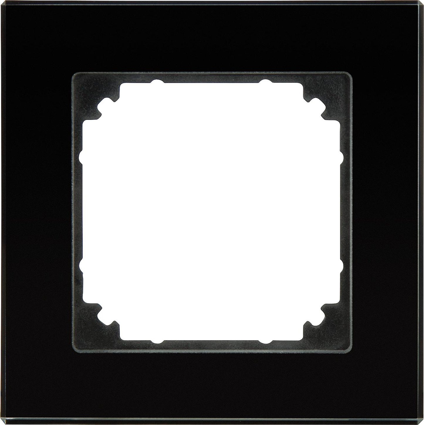 M-Plan-Echtglasrahmen Merten 1-fach, onyxschwarz 1 Stück