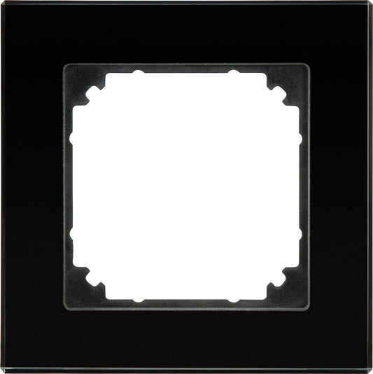 M-Plan-Echtglasrahmen Merten 1-fach, onyxschwarz 1 Stück