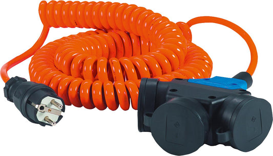 Triple extension cable, Plus H07BQ-F 3G1.5 orange, IP44, working length up to 500mm