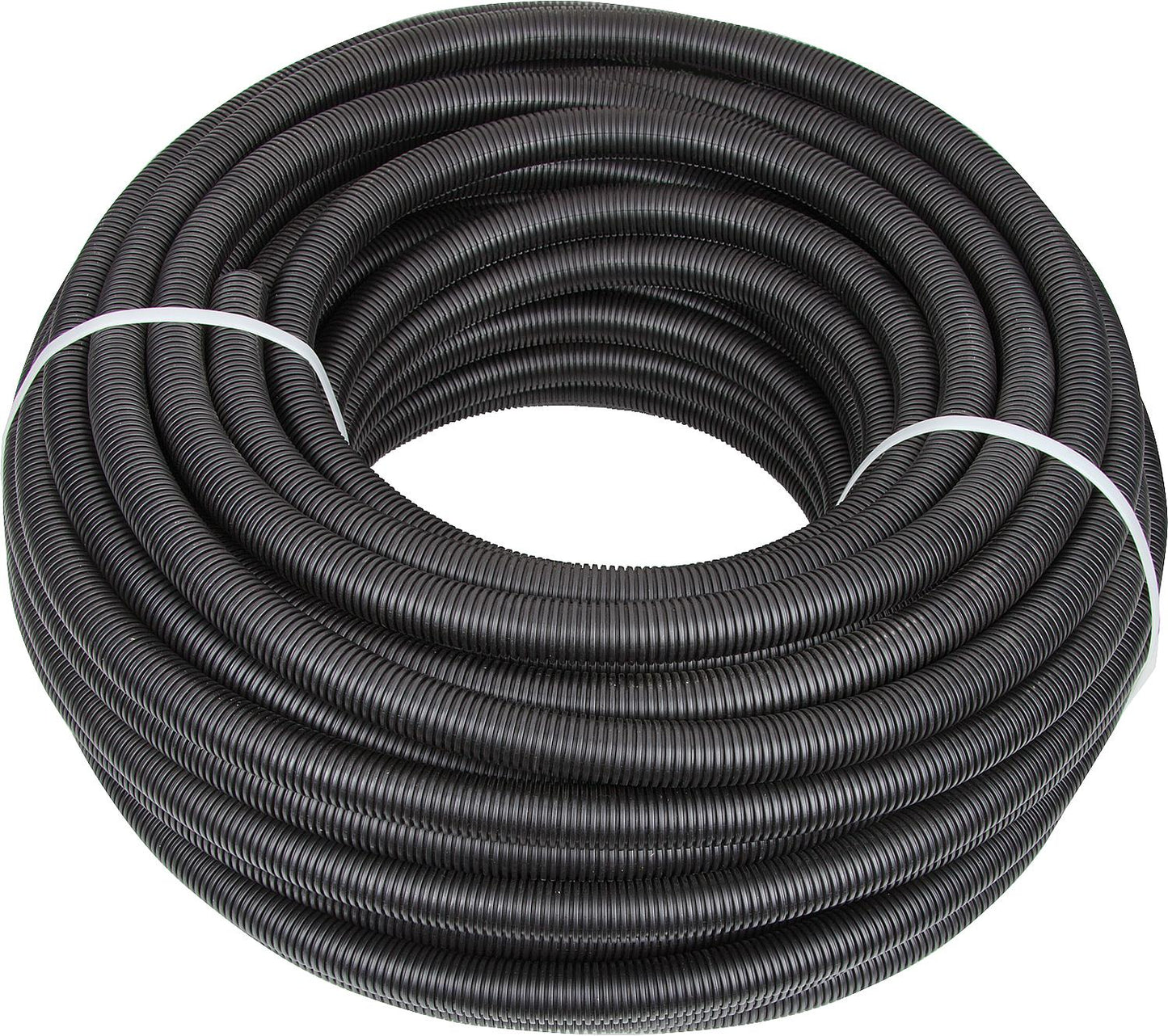 Corrugated hose, two-piece, PP NW17, black, 1 roll = 50m