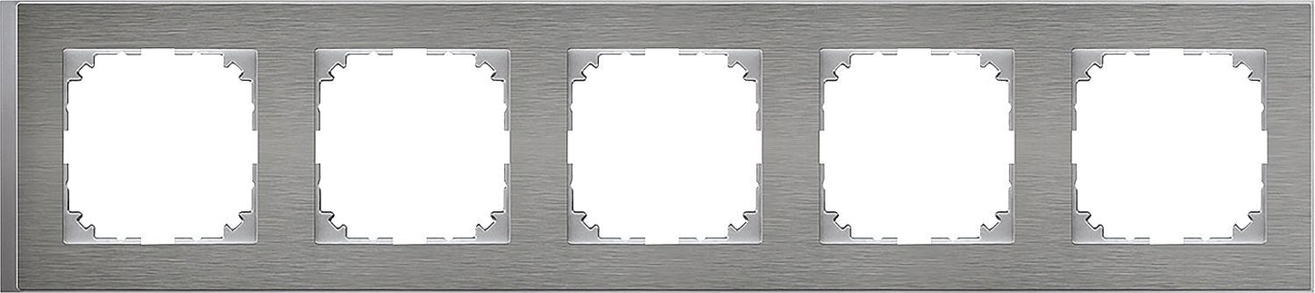 M-Pure, Decor frame, 5-gang, stainless steel