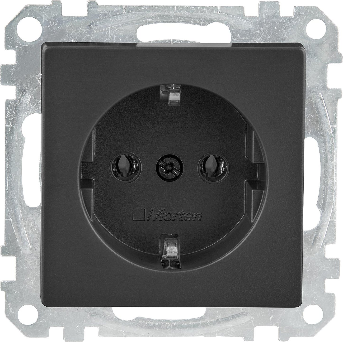 Merten System M Schuko socket, aluminum, 1 piece