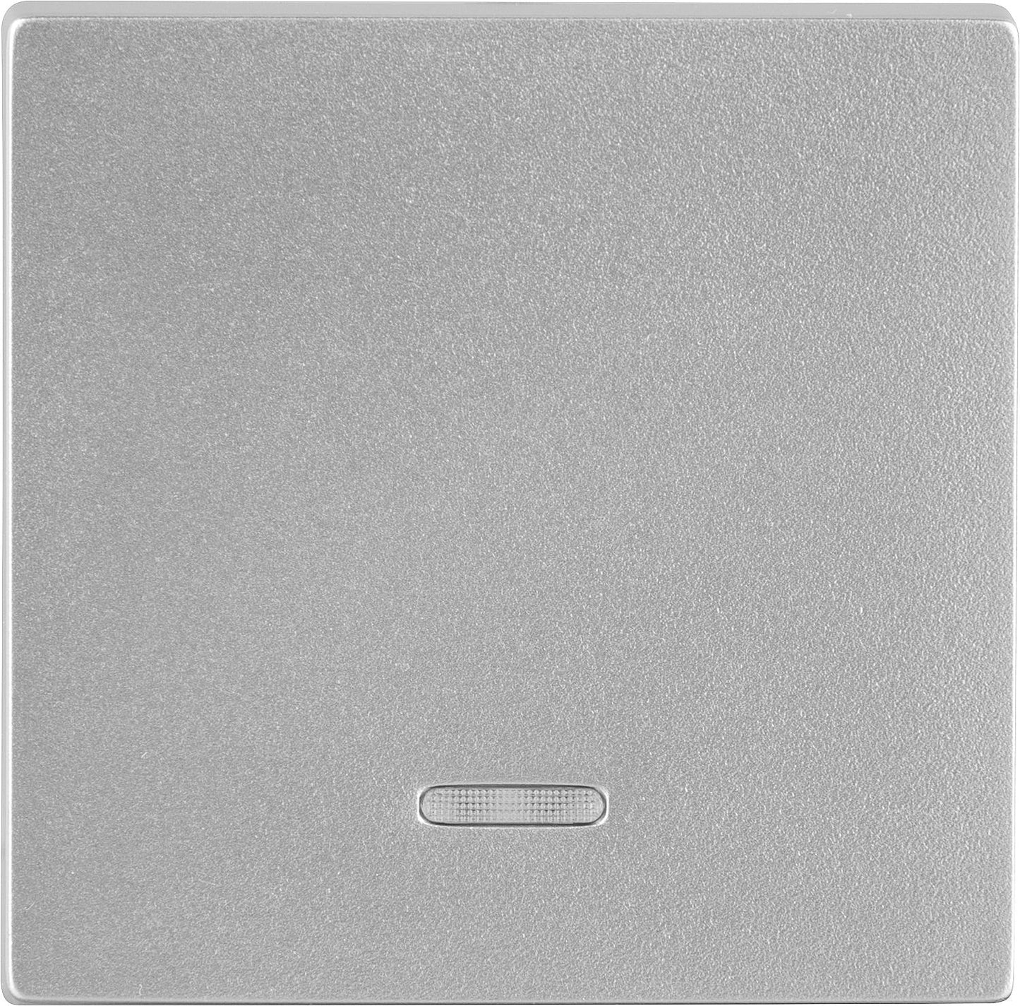 Merten rocker switch with inspection window, System M, aluminium, 1 piece