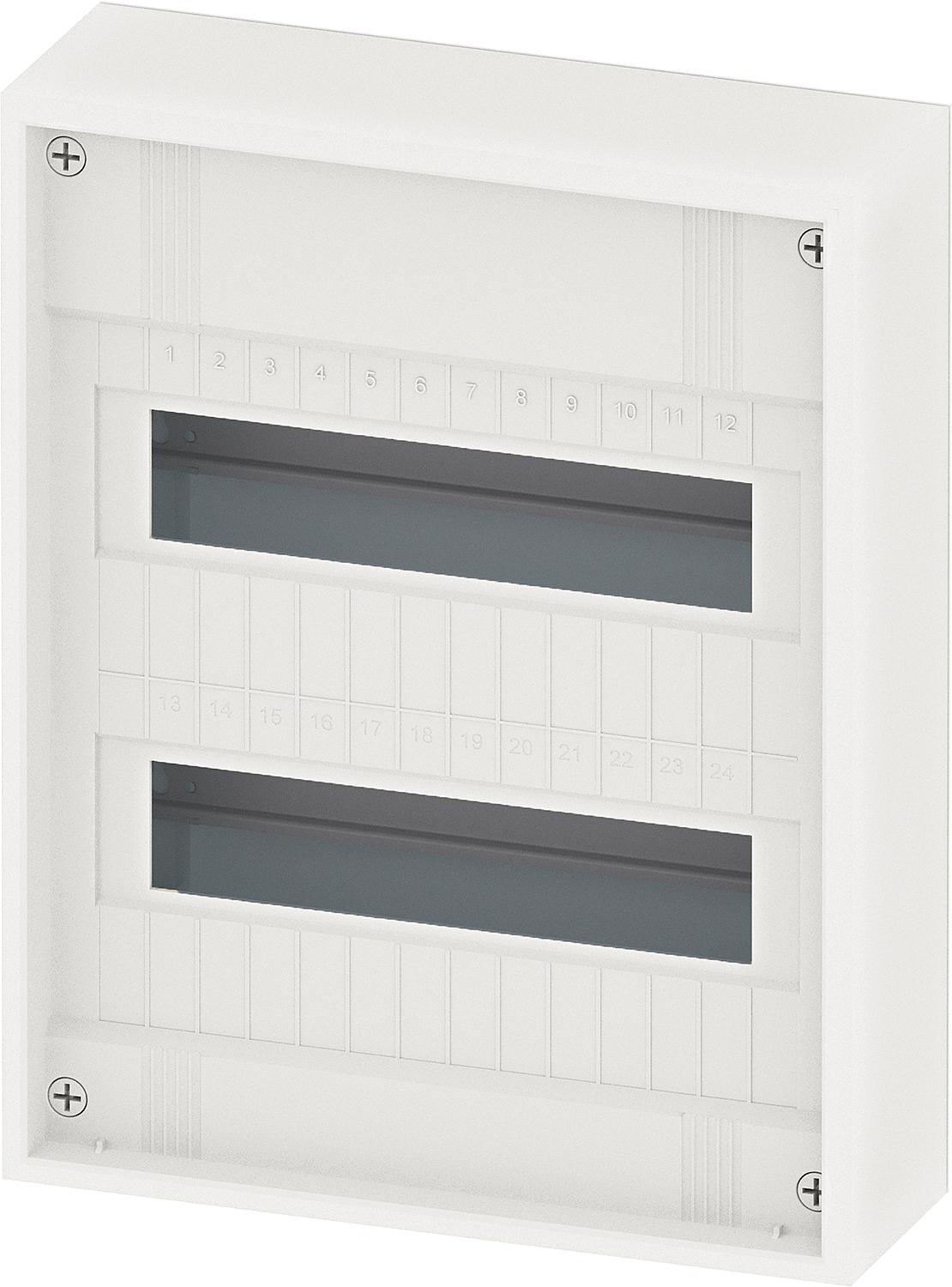 Surface-mounted distribution box, 2 rows - 2 x 12 modules, 8GB5024-0KM