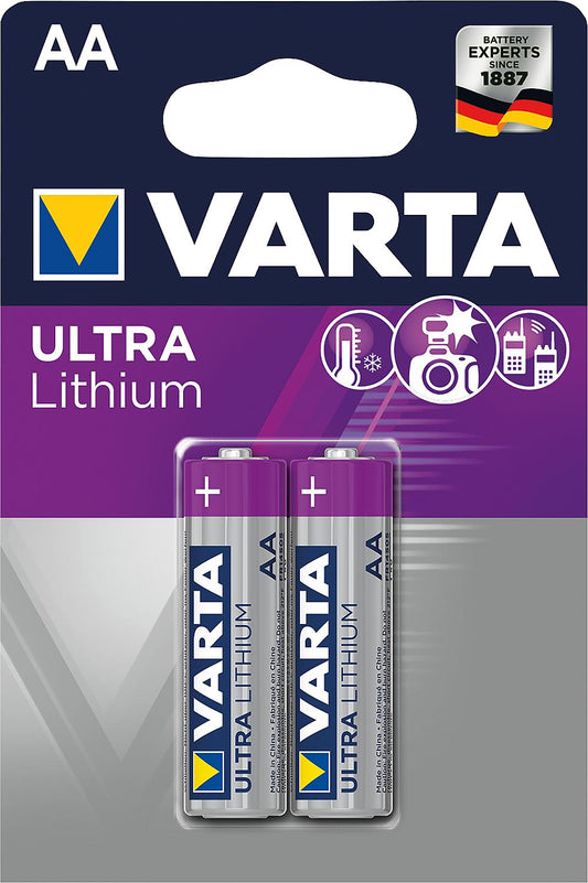 Piles Varta Professional Lithium LR6 AA Mignon, lot de 2