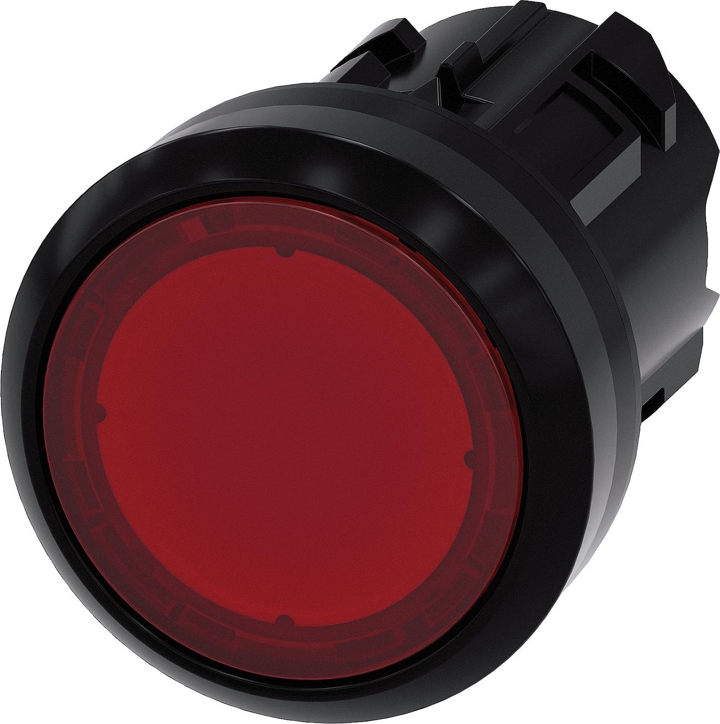 Illuminated push button, 22mm, round, red, push button 3SU1001-0AB20-0AA0