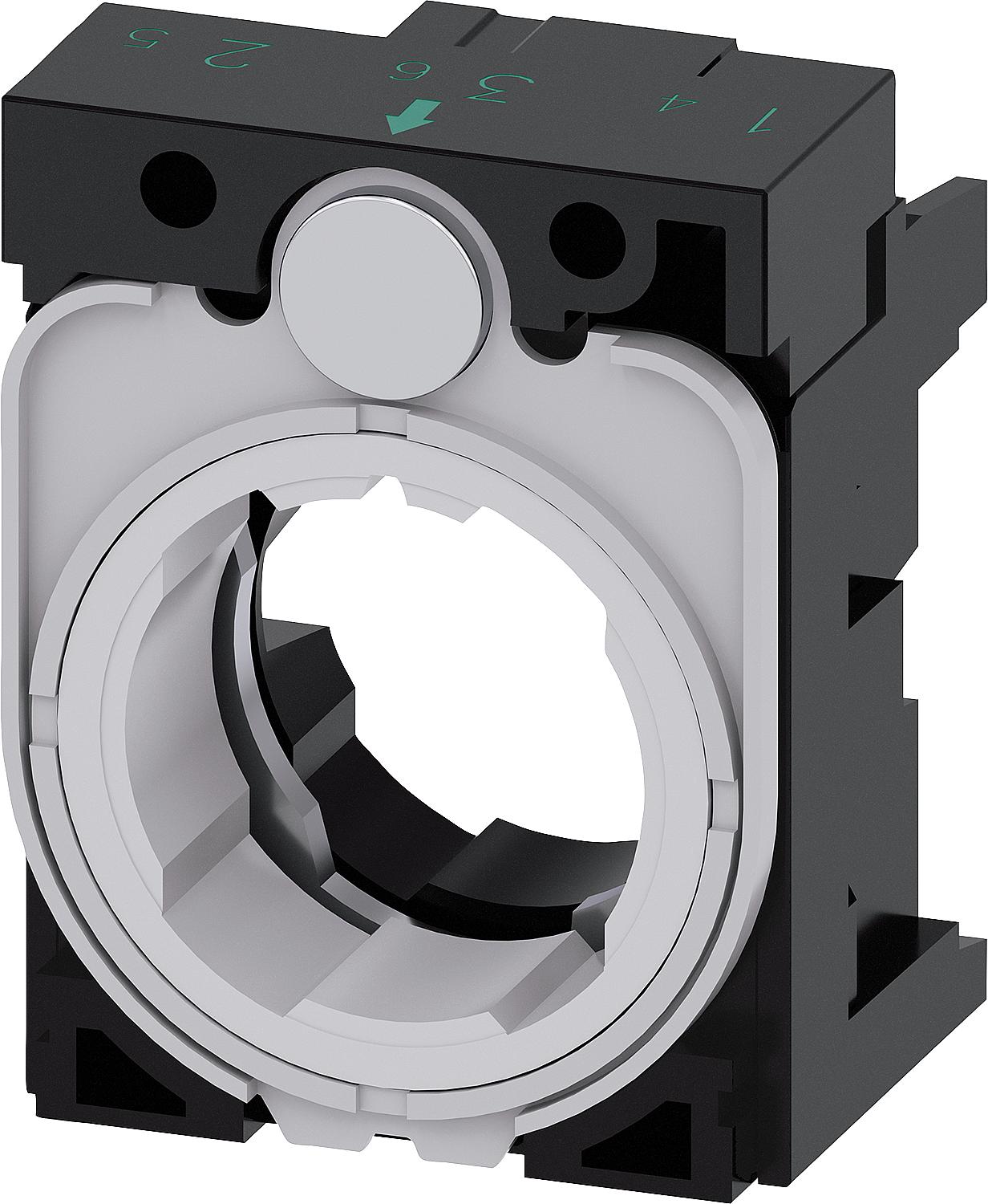 Holder for Ref. No. 3 modules, plastic 3SU1500-0AA10-0AA0