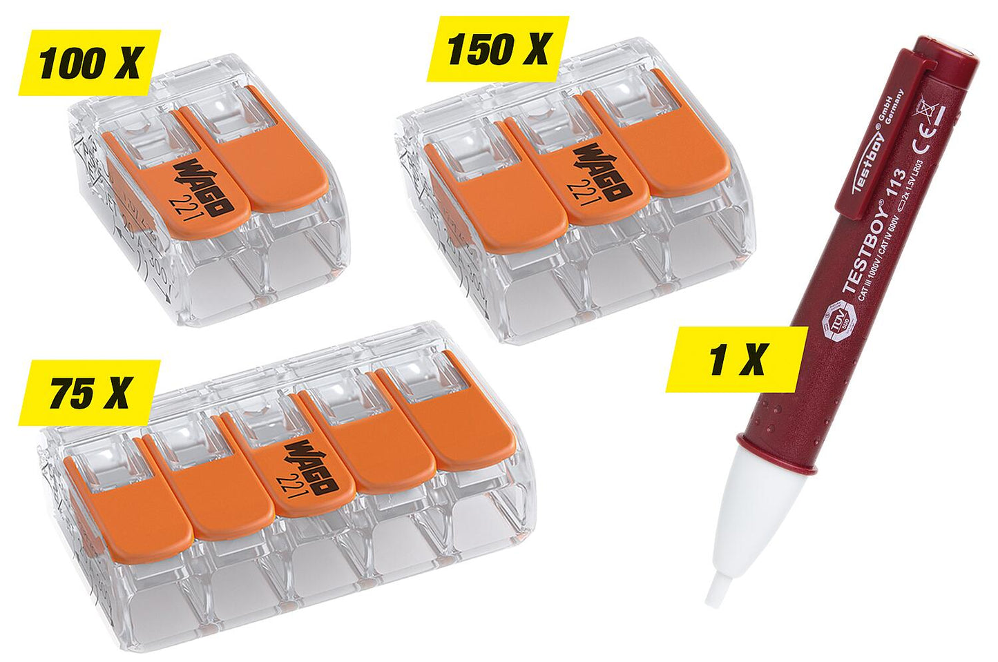 Wago 326-piece promotional package of connectors, series 221