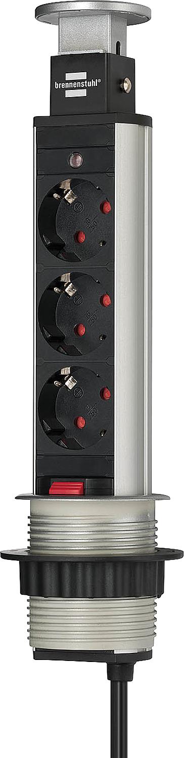 Tower Power recessed power strip, 3-way