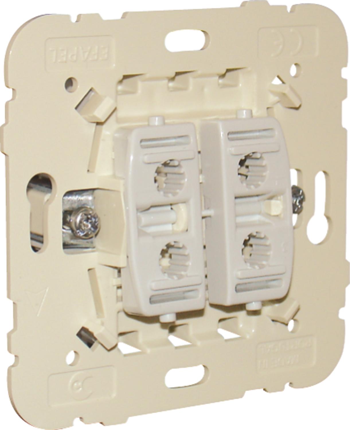 Double changeover switch 10A flush-mounted