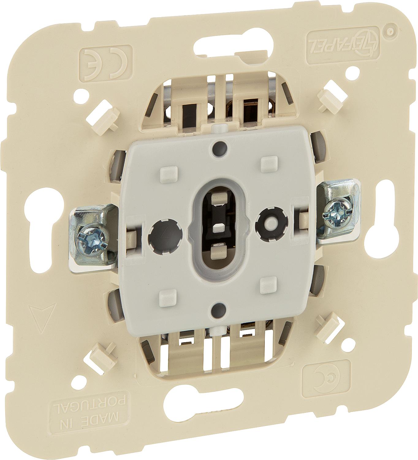 Single-pole push button, 10A, flush-mounted