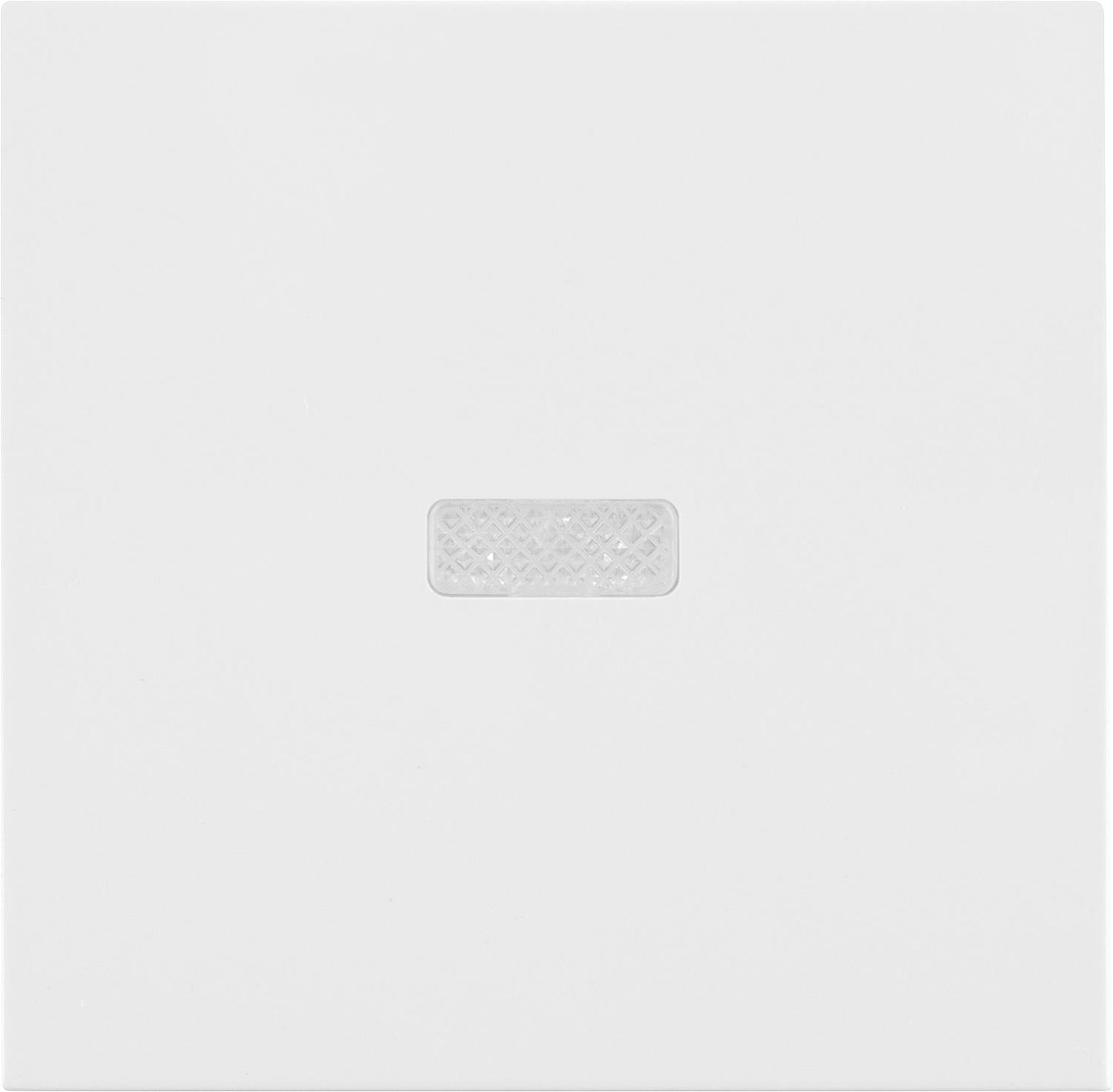 Illuminated rocker switch in polar white for flush mounting