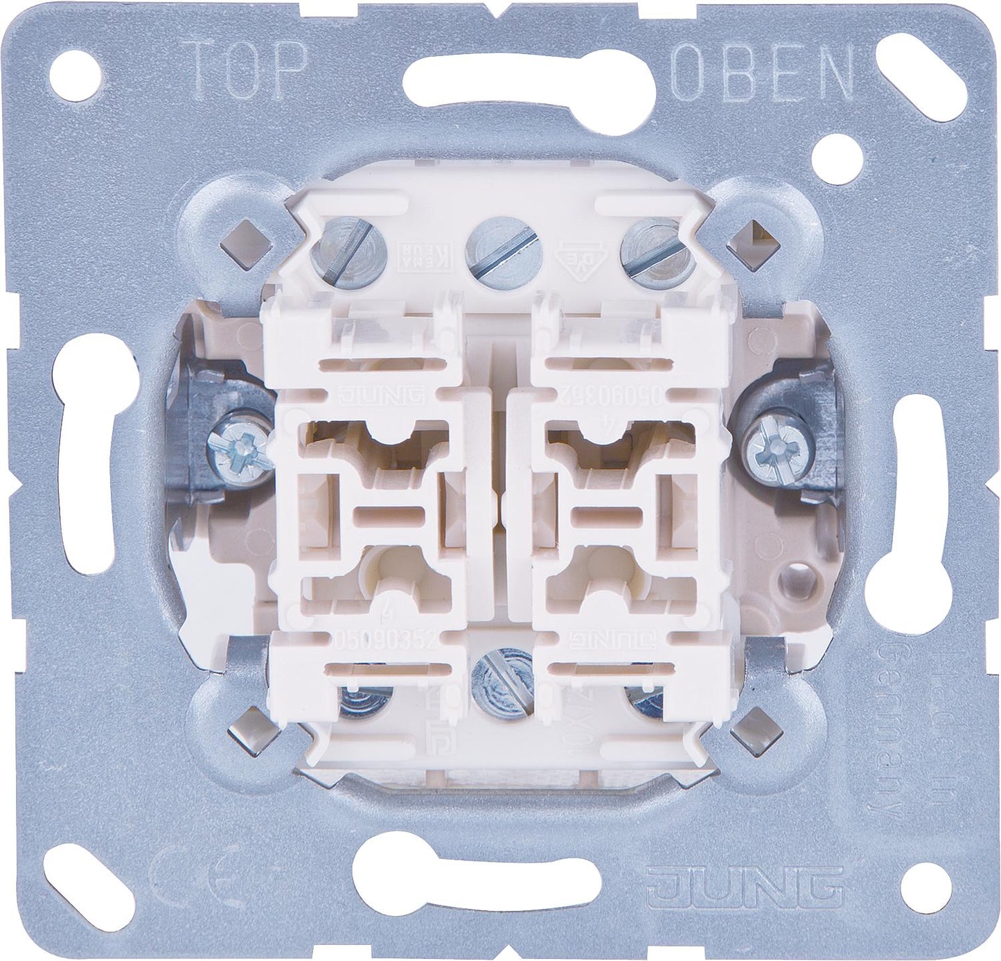 Flush-mounted double changeover rocker switch Jung 509U
