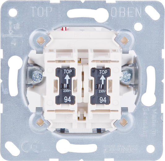 Interrupteur encastré Jung 505U5U avec témoin lumineux néon