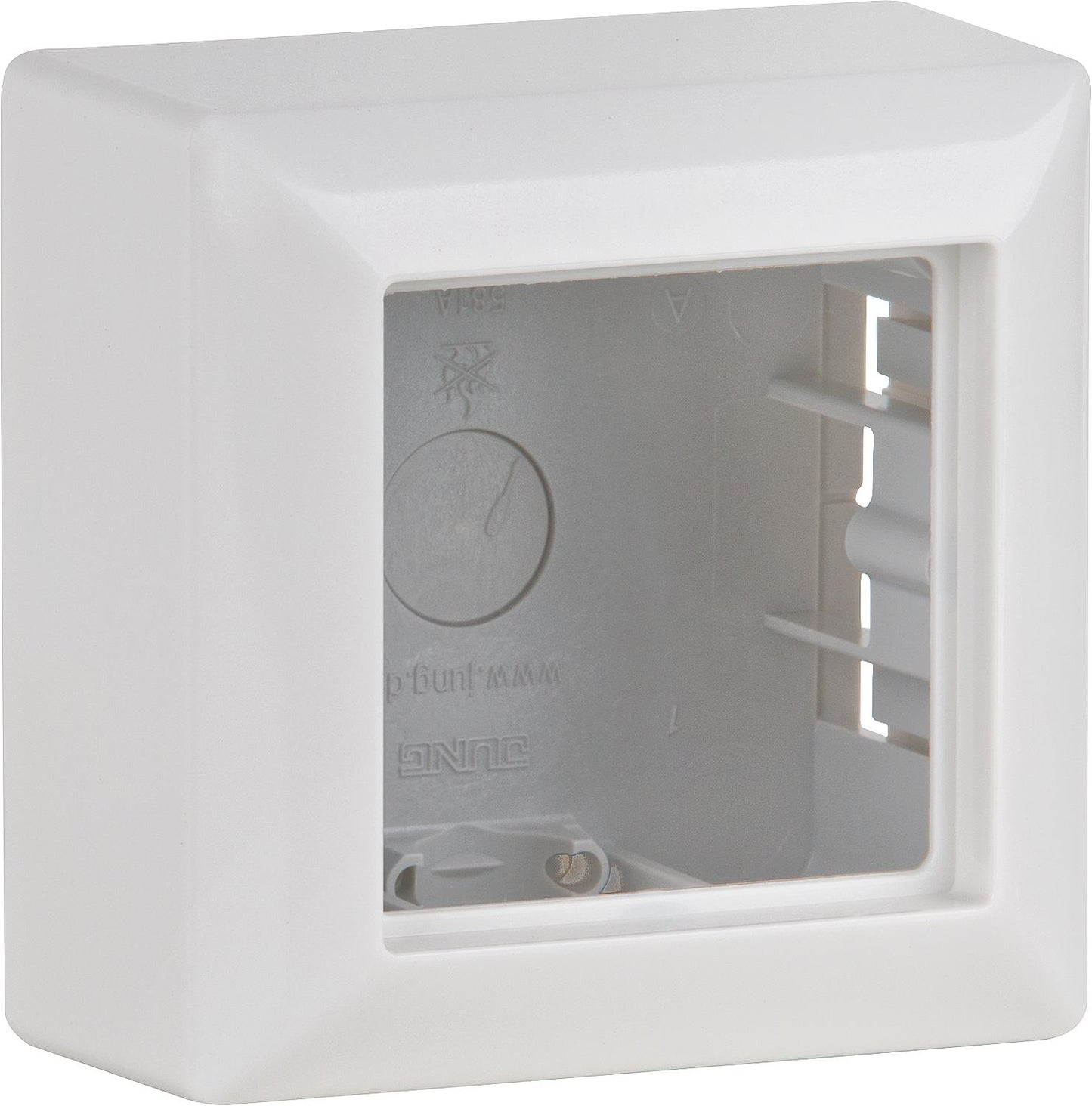 Surface-mounted cap Jung AS581AWW single, alpine white