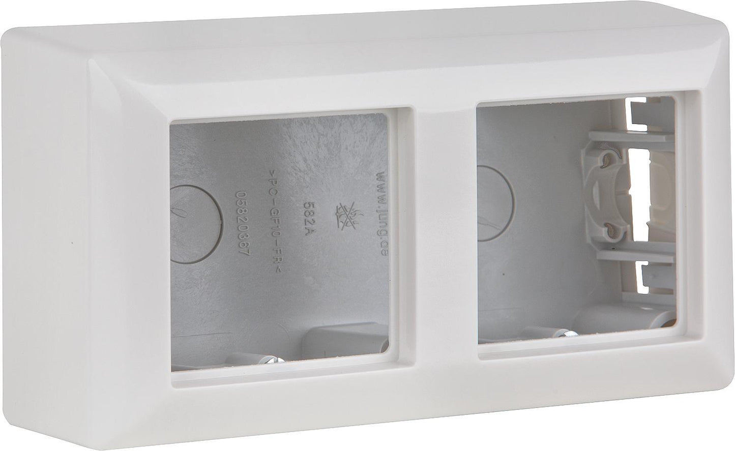 Surface-mounted cap Jung AS581AWW single, alpine white