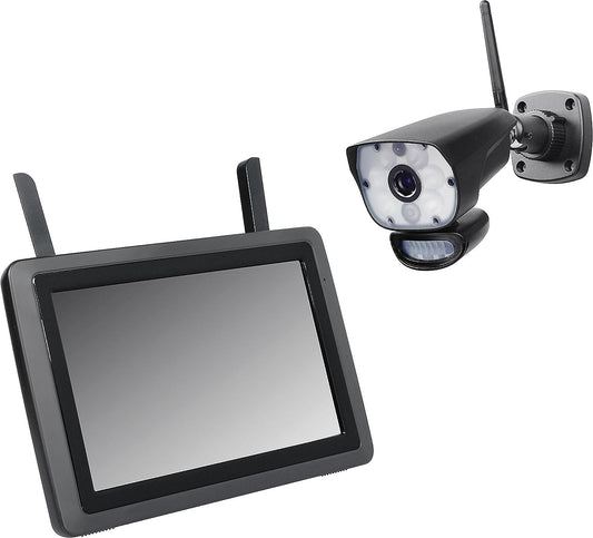 Wireless surveillance camera set including camera and 9-inch LCD monitor, DW700 set