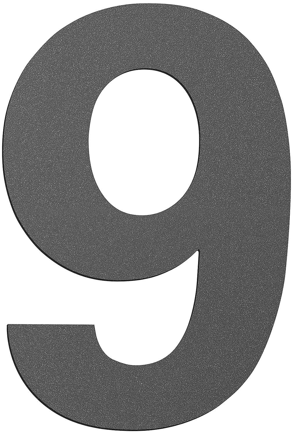 House number sign large "c" anthracite, stainless steel
