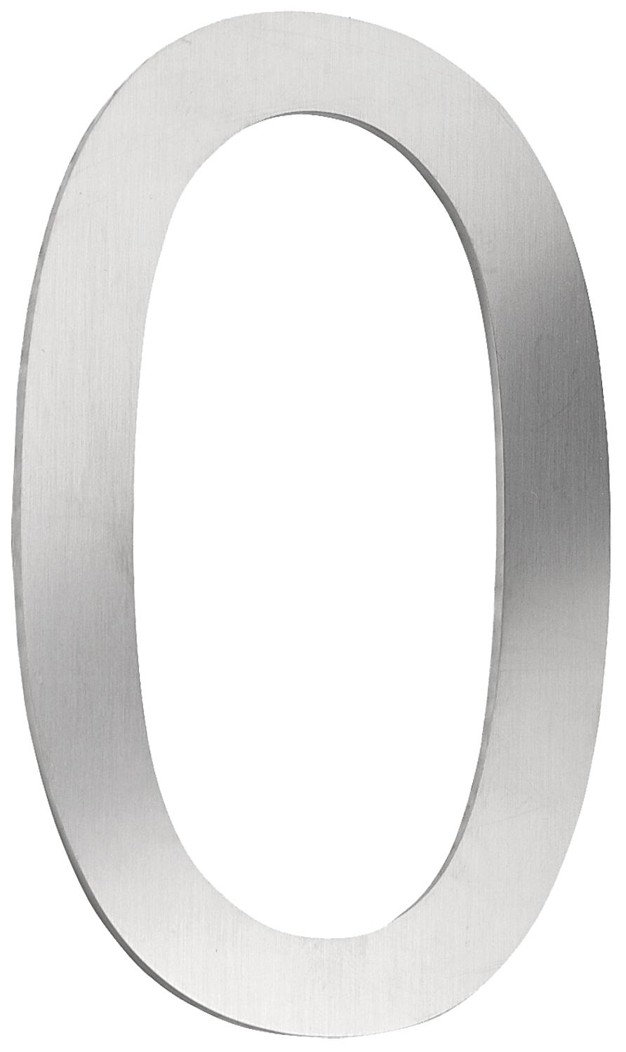 Small house number sign "c", stainless steel