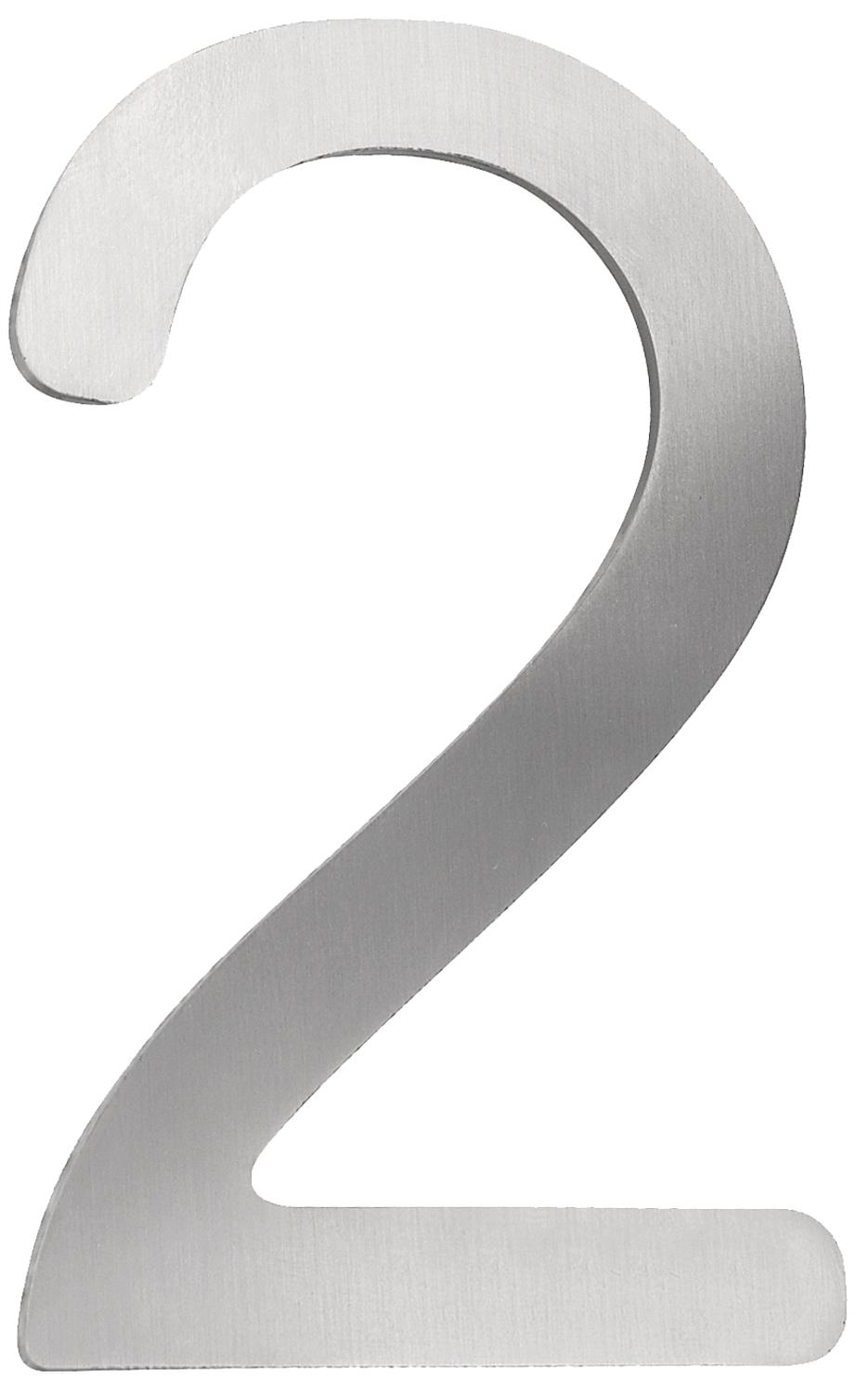 Small house number sign "c", stainless steel
