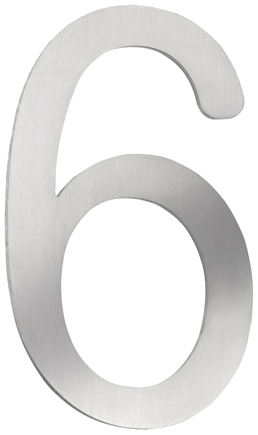Small house number sign "c", stainless steel