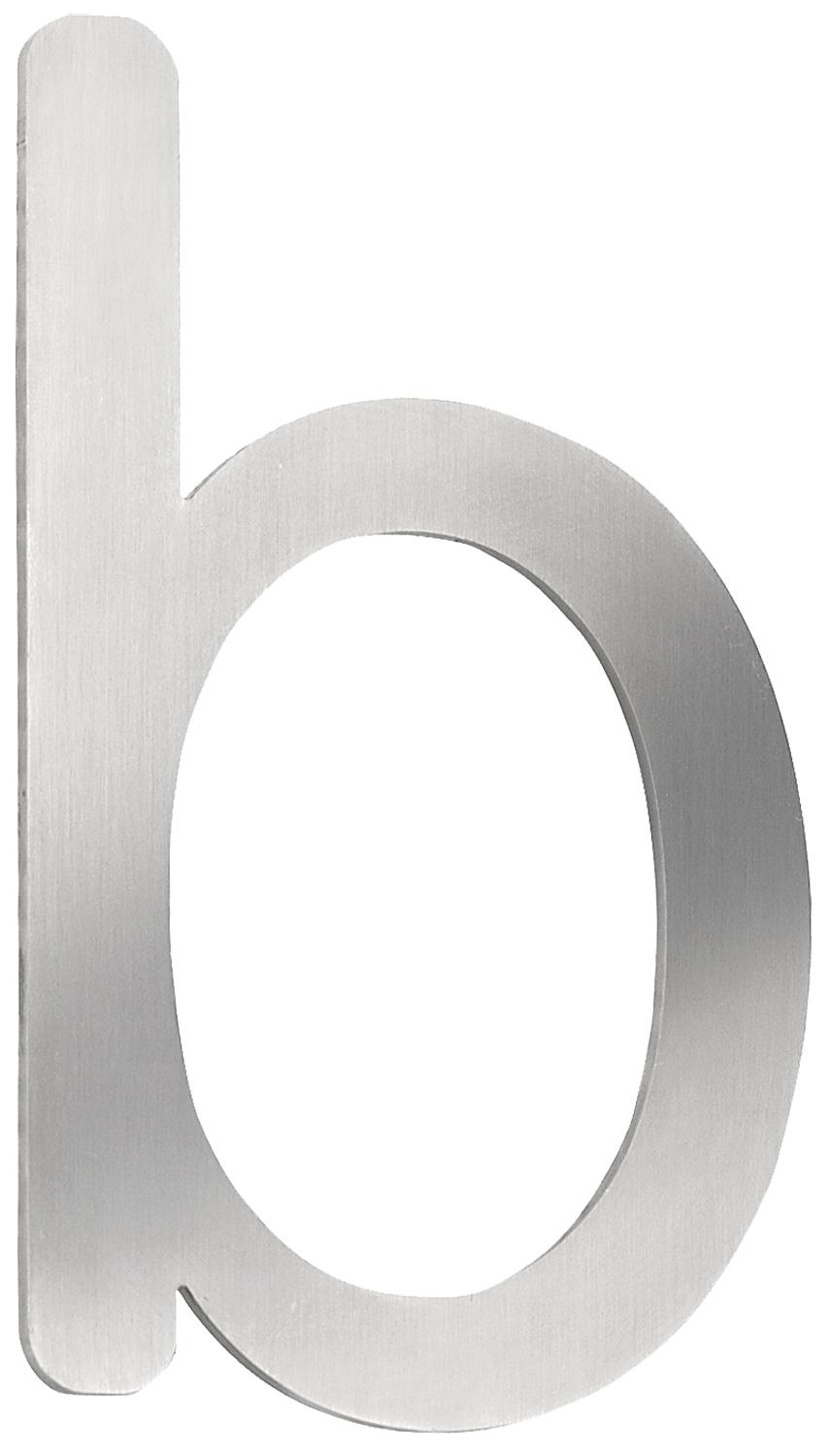 Small house number sign "c", stainless steel