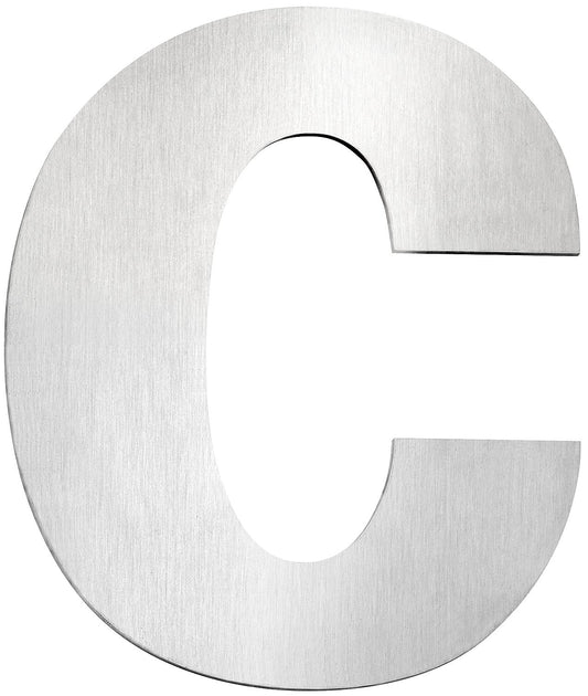 Hausnummernschild groß, Edelstahl