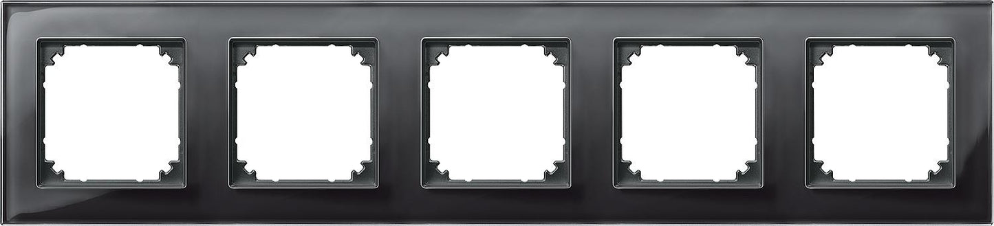 M-Plan-Echtglasrahmen Merten 1-fach, onyxschwarz 1 Stück