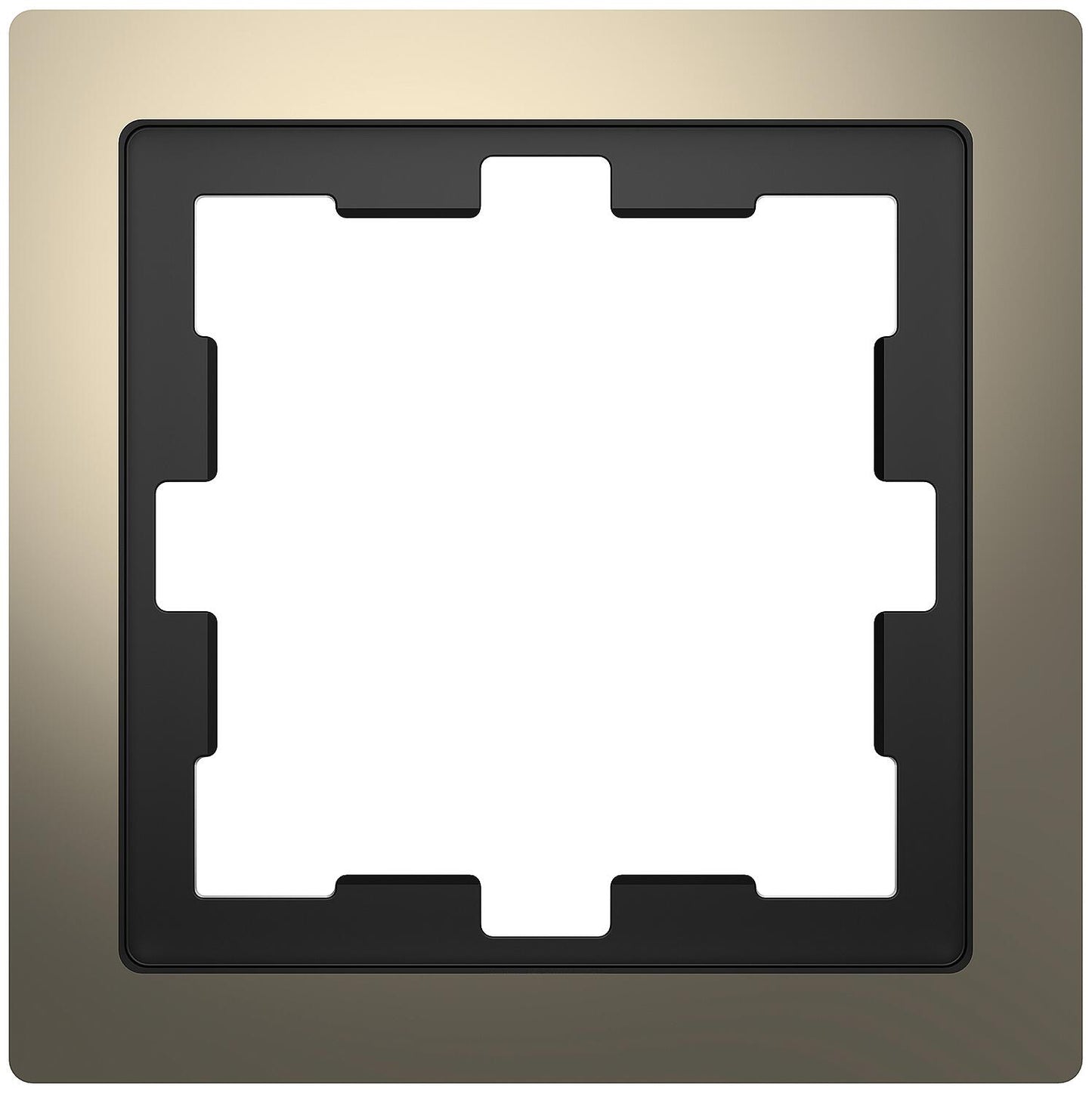 D-Life metal frame, single, nickel metallic