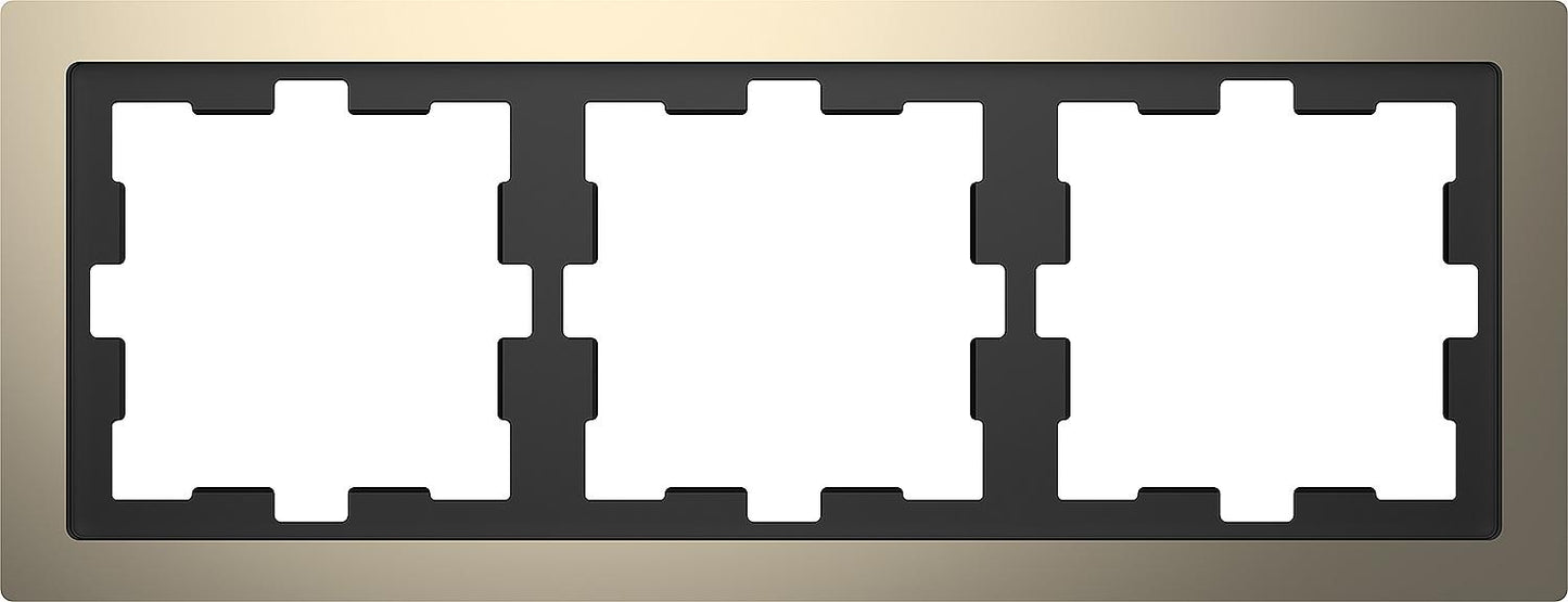 D-Life metal frame, single, nickel metallic