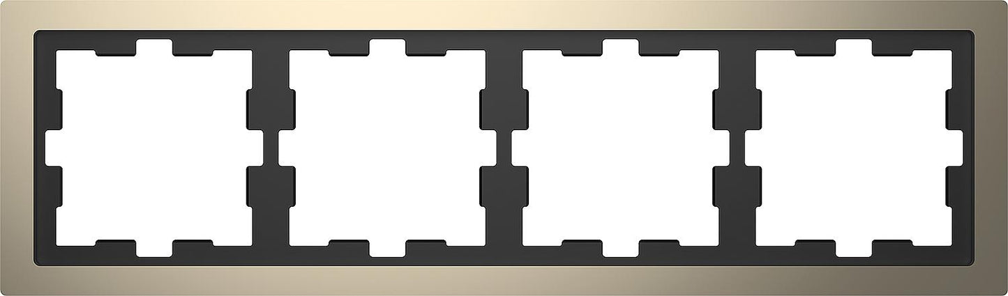 D-Life metal frame, single, nickel metallic
