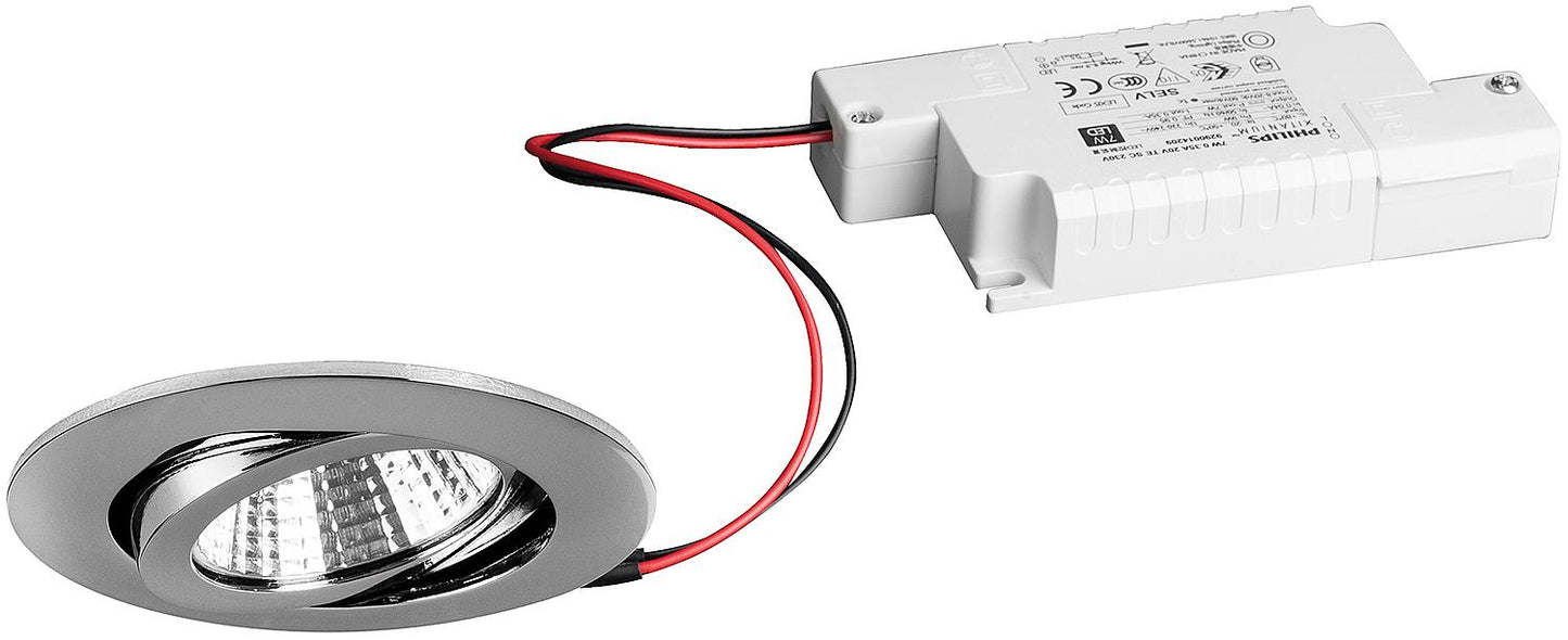 LED EBS 230V 6W 3000K chrome