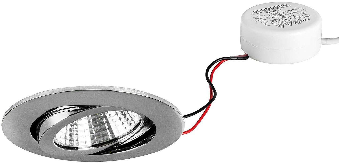 LED EBS 230V 6W 3000K chrome