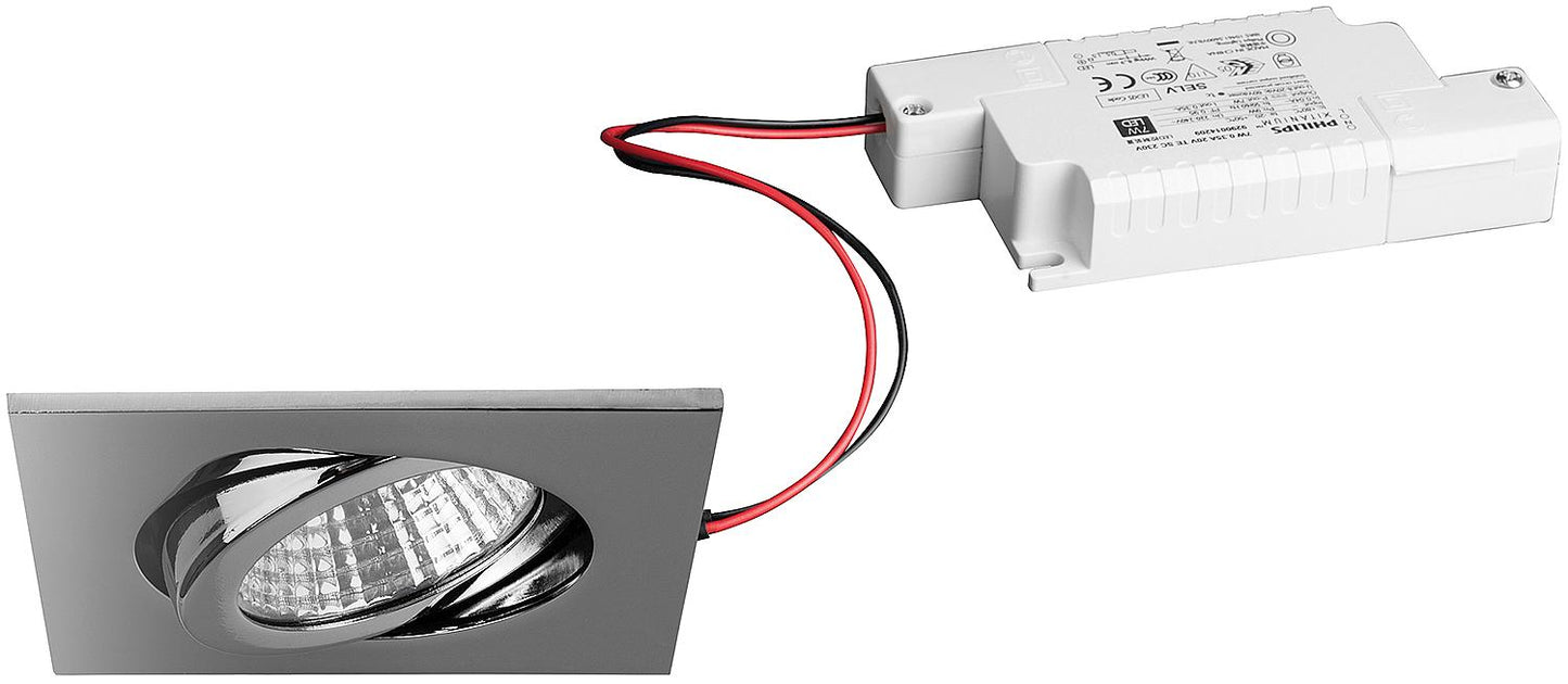 LED EBS 230V 6W 3000K chrome