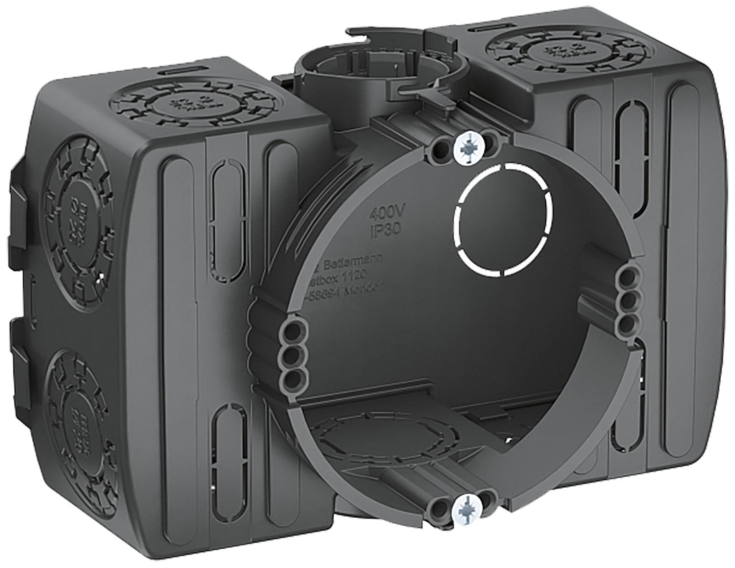 Flush-mounted electronic box with side terminal compartment UE 46, pack of 10