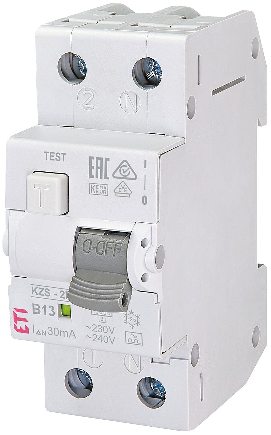 FI-LS circuit breaker, KZS-2M A B13/0.03