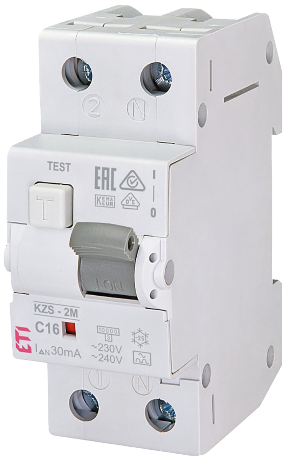 FI-LS circuit breaker, KZS-2M A B13/0.03