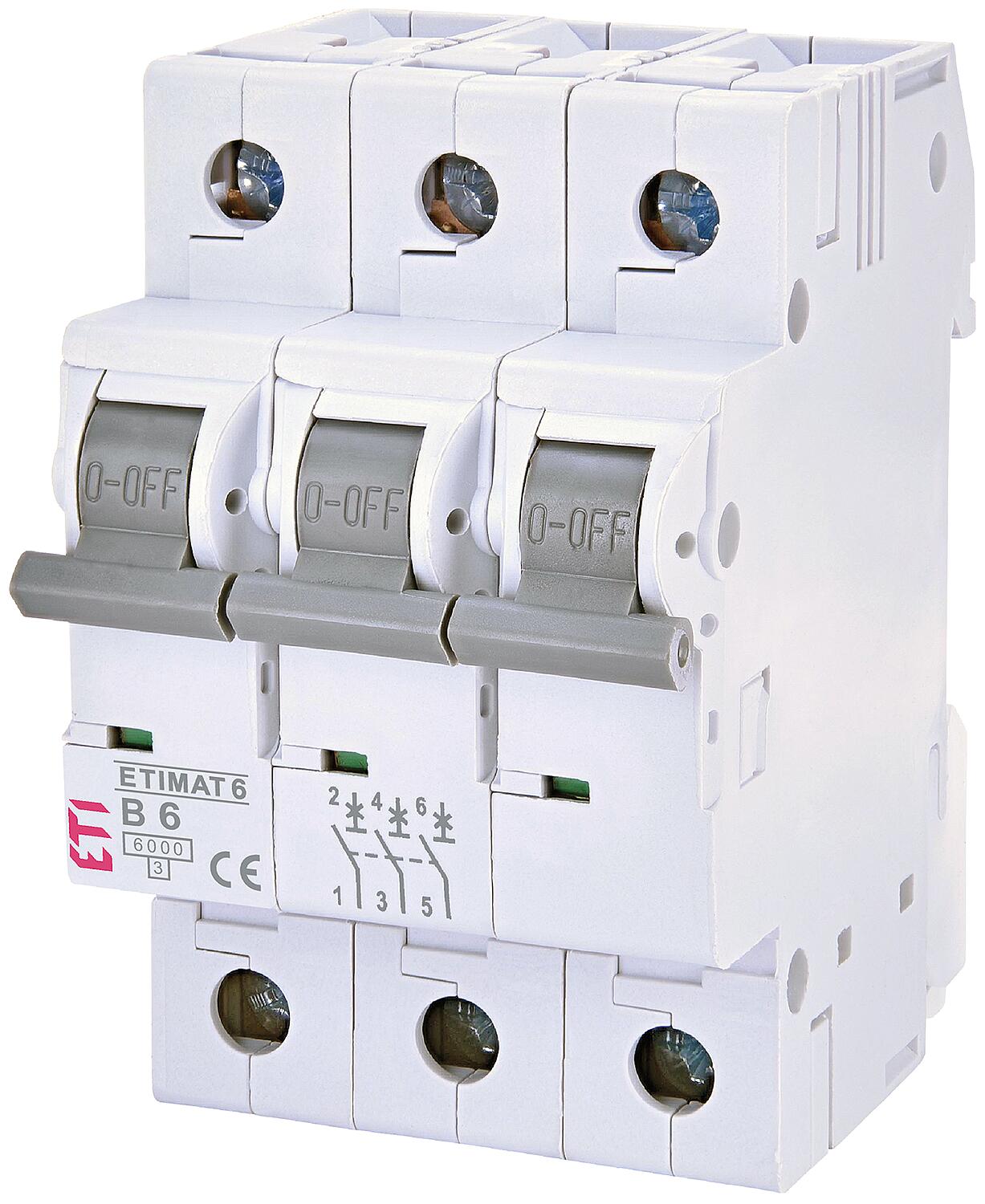 Etimat 6, 3p, B6 circuit breaker