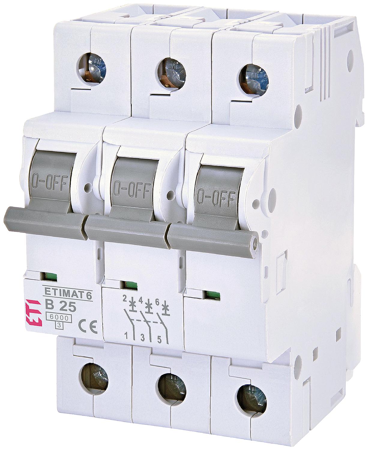 Etimat 6, 3p, B6 circuit breaker