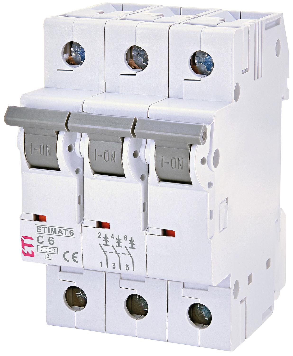 Etimat 6, 3p, B6 circuit breaker