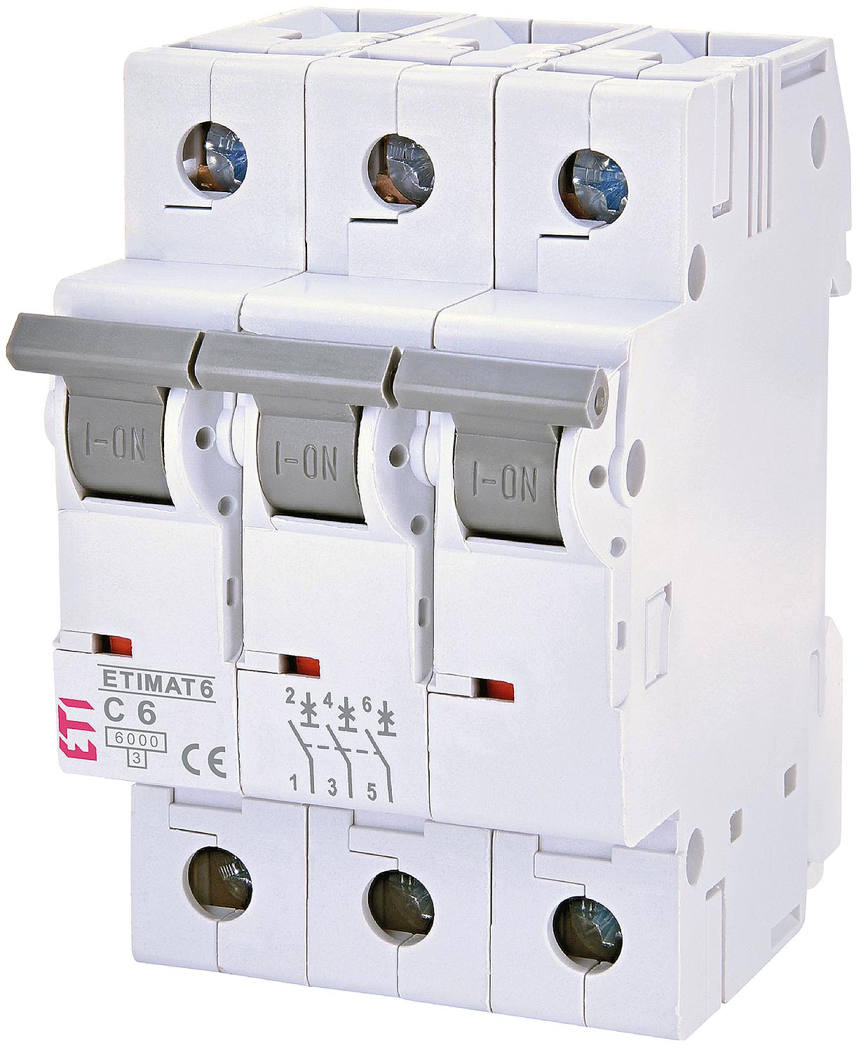 Etimat 6, 3p, B6 circuit breaker