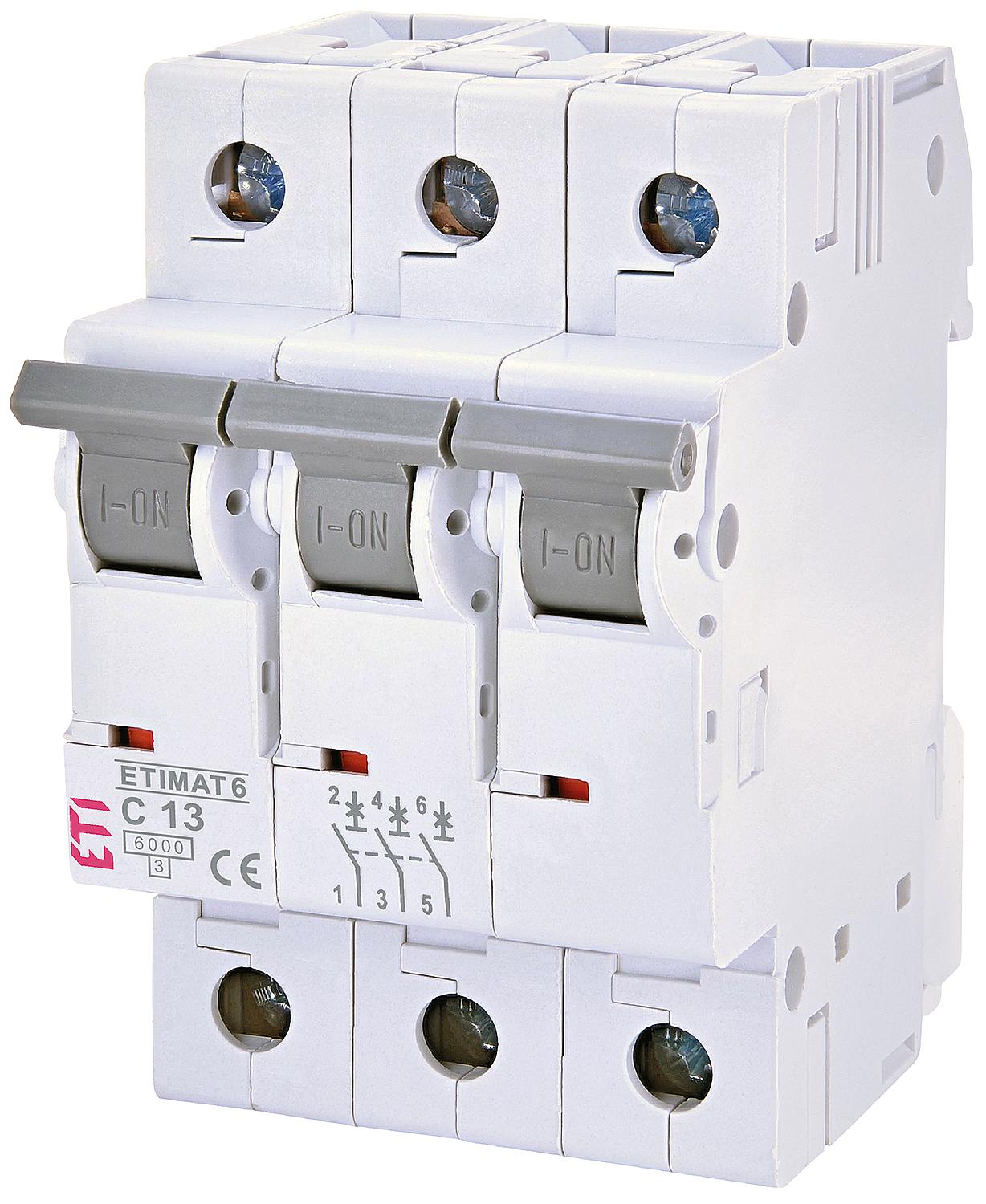 Etimat 6, 3p, B6 circuit breaker