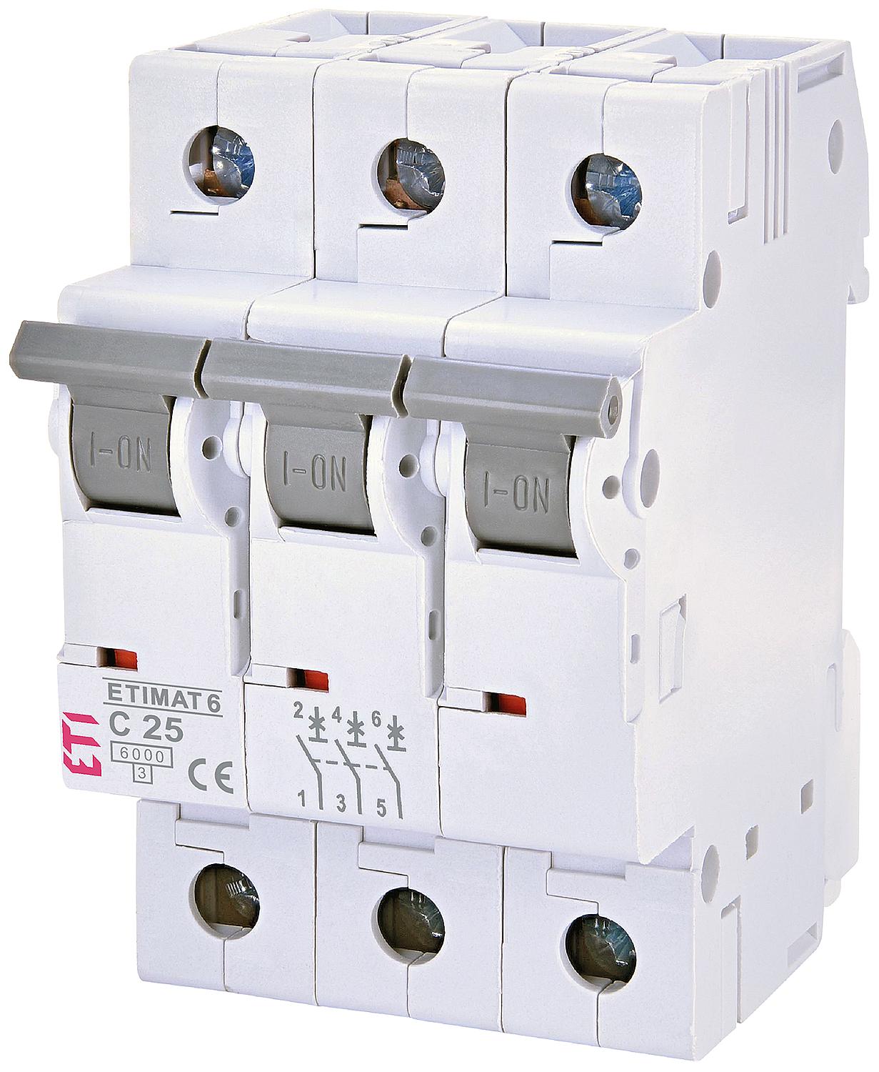 Etimat 6, 3p, B6 circuit breaker