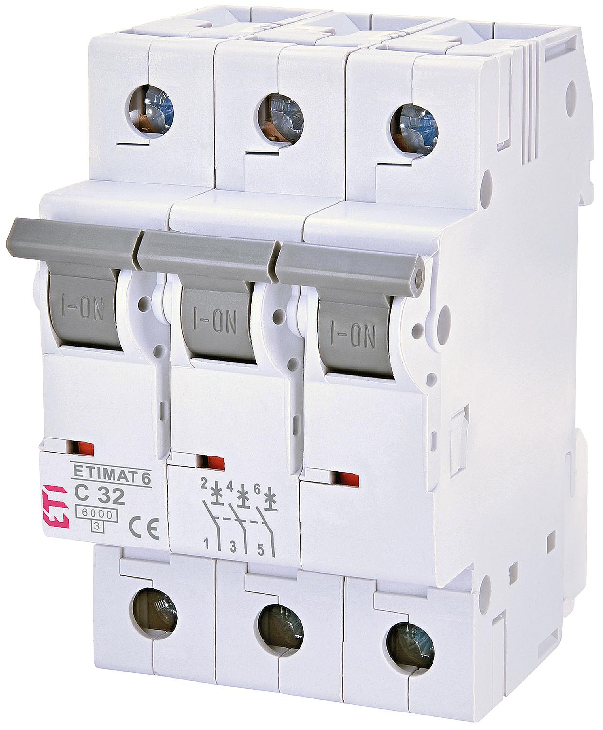 Etimat 6, 3p, B6 circuit breaker