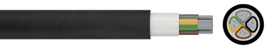 Underground cable with aluminum conductor NAYY-O 1x120 mm² RM, drum 100m
