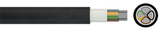 Underground cable with aluminum conductor NAYY-J 1x120 mm² RM, drum 100m