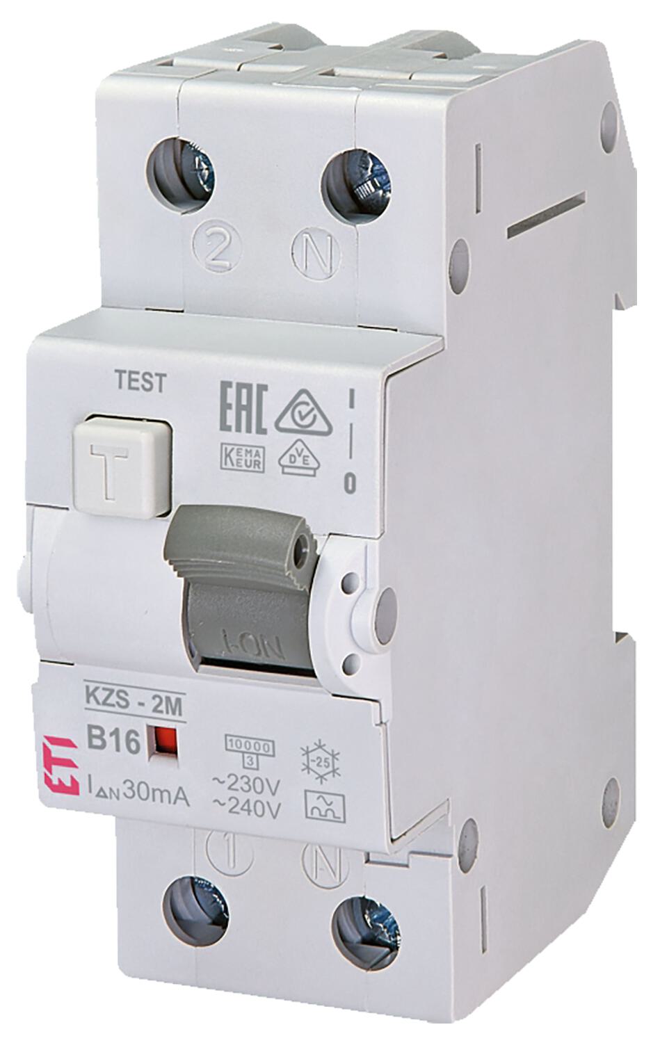 FI-LS circuit breaker, KZS-2M A B13/0.03