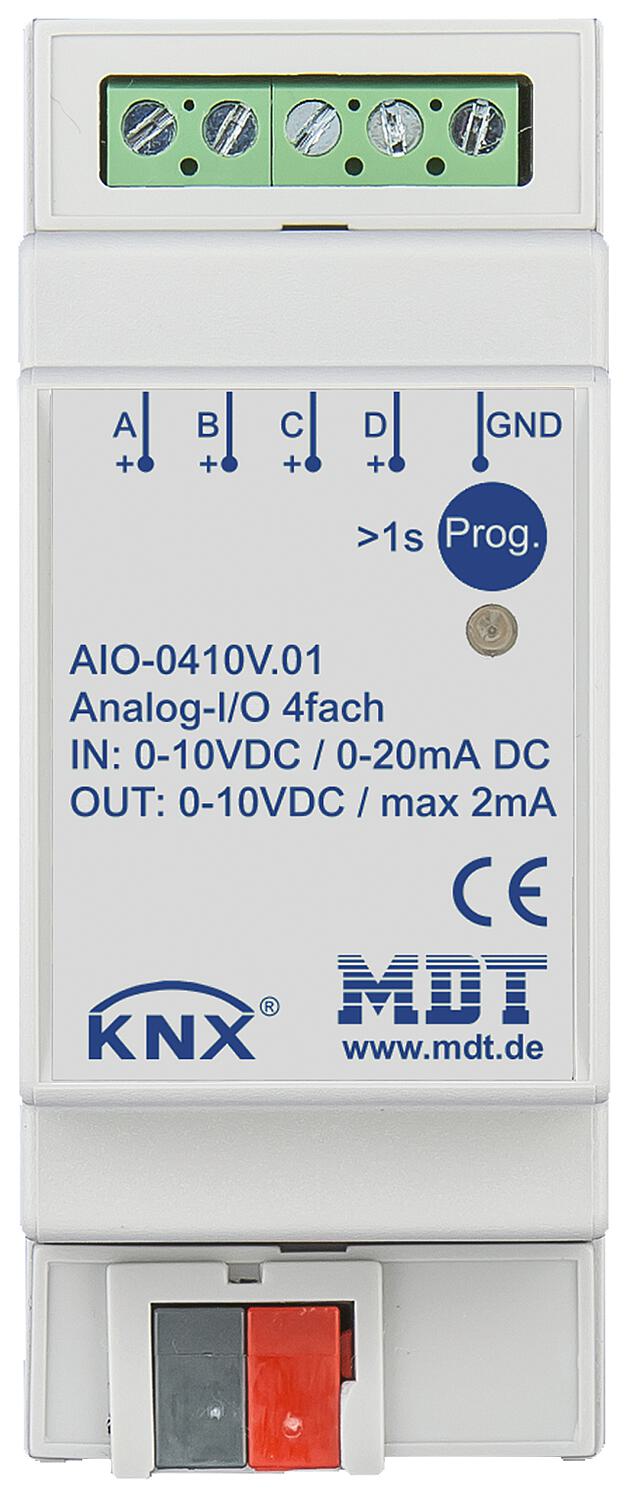 Analog DIN rail mounting device I/O 4-way, 2TE, DIN rail, 0-10 V, input/output switchable